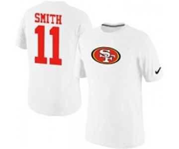 Nike San Francisco 49ers 11 SMITH Name & Number T-Shirt White