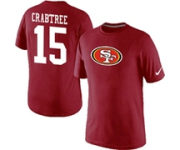 Nike San Francisco 49ers 15 CRABTREE Name & Number T-Shirt Red