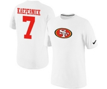 Nike San Francisco 49ers 7 Kaepernick Name & Number T-Shirt White