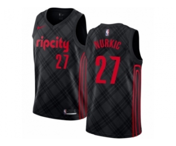 Women Nike Portland Trail Blazers #27 Jusuf Nurkic Swingman Black NBA Jersey - City Edition