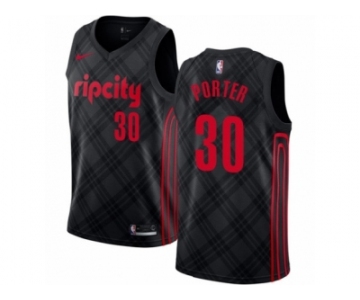 Women Nike Portland Trail Blazers #30 Terry Porter Swingman Black NBA Jersey - City Edition