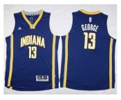 Youth Indiana Pacers #13 Paul George Navy Blue Stitched NBA Jersey