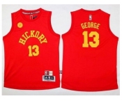 Youth Indiana Pacers #13 Paul George Red Hardwood Classics Performance Stitched NBA Jersey