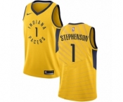 Youth Nike Indiana Pacers #1 Lance Stephenson Authentic Gold NBA Jersey Statement Edition