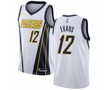 Youth Nike Indiana Pacers #12 Tyreke Evans White Swingman Jersey - Earned Edition