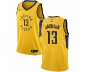 Youth Nike Indiana Pacers #13 Mark Jackson Authentic Gold NBA Jersey Statement Edition
