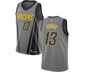 Youth Nike Indiana Pacers #13 Paul George Swingman Gray NBA Jersey - City Edition