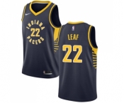 Youth Nike Indiana Pacers #22 T. J. Leaf Authentic Navy Blue Road NBA Jersey - Icon Edition
