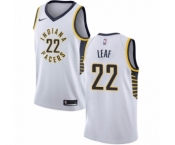 Youth Nike Indiana Pacers #22 T. J. Leaf Authentic White NBA Jersey - Association Edition
