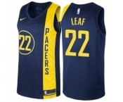 Youth Nike Indiana Pacers #22 T. J. Leaf Swingman Navy Blue NBA Jersey - City Edition