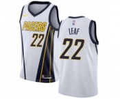 Youth Nike Indiana Pacers #22 T. J. Leaf White Swingman Jersey - Earned Edition