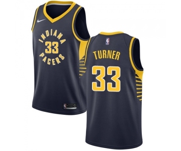 Youth Nike Indiana Pacers #33 Myles Turner Authentic Navy Blue Road NBA Jersey - Icon Edition
