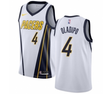 Youth Nike Indiana Pacers #4 Victor Oladipo White Swingman Jersey - Earned Edition