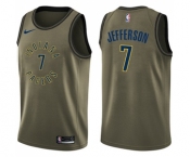 Youth Nike Indiana Pacers #7 Al Jefferson Swingman Green Salute to Service NBA Jersey