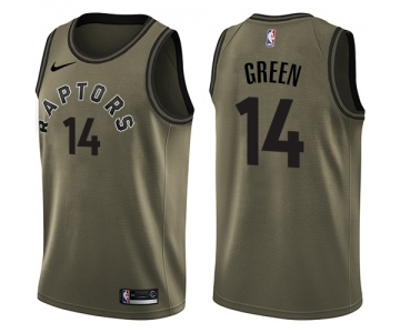 Youth Nike Toronto Raptors #14 Danny Green Swingman Green Salute to Service NBA Jersey