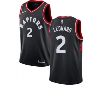 Youth Nike Toronto Raptors #2 Kawhi Leonard Swingman Black NBA Jersey Statement Edition