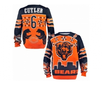 Nike Chicago Bears #6 Jay Cutler Orange Navy Blue Men's Ugly Sweater