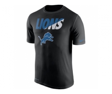 Men's Detroit Lions Nike Black Legend Staff Practice Performance T-Shirt