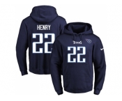 Nike Tennessee Titans #22 Derrick Henry Navy Blue Name & Number Pullover NFL Hoodie