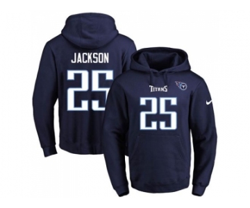 Nike Tennessee Titans #25 Adoree' Jackson Navy Blue Name & Number Pullover NFL Hoodie