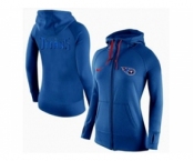 Women Nike Tennessee Titans Full-Zip Performance Hoodie Blue