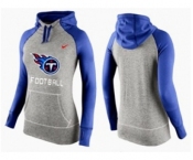 Women Nike Tennessee Titans Performance Hoodie Grey & Blue_1