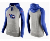 Women Nike Tennessee Titans Performance Hoodie Grey & Blue_2