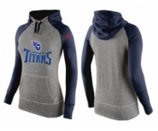 Women Nike Tennessee Titans Performance Hoodie Grey & Dark Blue_1