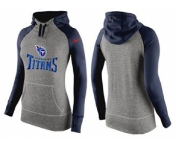 Women Nike Tennessee Titans Performance Hoodie Grey & Dark Blue_1