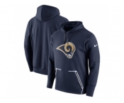 Men Los Angeles Rams Nike Navy Champ Drive Vapor Speed Performance Pullover Hoodie
