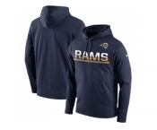 Men's Los Angeles Rams Nike Navy Sideline Circuit Pullover Performance Hoodie