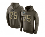 NFL Nike Los Angeles Rams #75 Deacon Jones Green Salute To Service Men's Pullover Hoodie