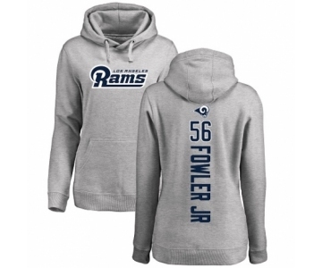NFL Women's Nike Los Angeles Rams #56 Dante Fowler Jr Ash Backer Pullover Hoodie
