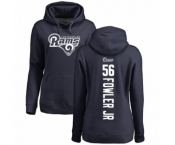 NFL Women's Nike Los Angeles Rams #56 Dante Fowler Jr Navy Blue Backer Pullover Hoodie
