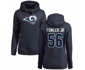 NFL Women's Nike Los Angeles Rams #56 Dante Fowler Jr Navy Blue Name & Number Logo Pullover Hoodie