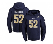 Nike Los Angeles Rams #52 Alec Ogletree Navy Blue Name & Number Pullover NFL Hoodie