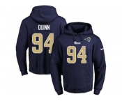 Nike Los Angeles Rams #94 Robert Quinn Navy Blue Name & Number Pullover NFL Hoodie