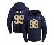 Nike Los Angeles Rams #99 Aaron Donald Navy Blue Name & Number Pullover NFL Hoodie