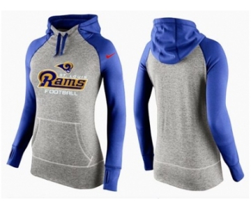 Women Nike St.Louis Rams Performance Hoodie Grey & Blue_1