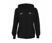 Women St.Louis Rams Stadium Rally Full Zip Hoodie Black