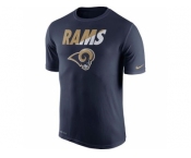Men's St.Louis Rams Nike Navy Blue Legend Staff Practice Performance T-Shirt