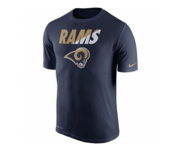 Men's St.Louis Rams Nike Navy Blue Legend Staff Practice Performance T-Shirt