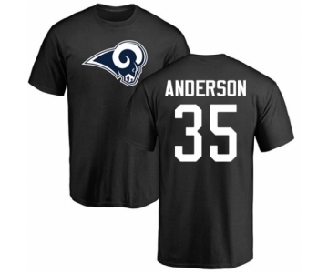 NFL Nike Los Angeles Rams #35 C.J. Anderson Black Name & Number Logo T-Shirt