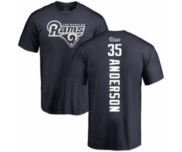 NFL Nike Los Angeles Rams #35 C.J. Anderson Navy Blue Backer T-Shirt