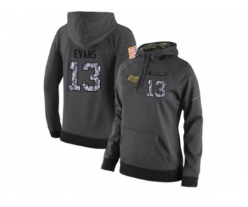 NFL Women's Nike Tampa Bay Buccaneers #13 Mike Evans Stitched Black Anthracite Salute to Service Player Performance Hoodie