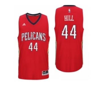 Men New Orleans Pelicans #44 Solomon Hill Alternate Red New Swingman Jersey