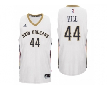 Men New Orleans Pelicans #44 Solomon Hill Home White New Swingman Jersey
