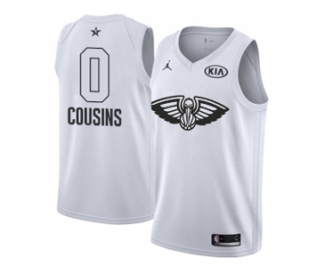 Men Nike New Orleans Pelicans #0 DeMarcus Cousins White NBA Jordan Swingman 2018 All-Star Game Jersey