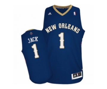 Men's Adidas New Orleans Pelicans #1 Jarrett Jack Authentic Navy Blue Road NBA Jersey