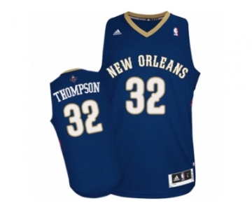 Men's Adidas New Orleans Pelicans #32 Hollis Thompson Swingman Navy Blue Road NBA Jersey